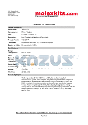 90142-0012 datasheet - Dual Row Vertical Header and Receptacle