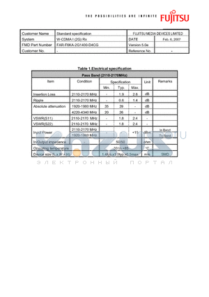 FAR-F6KA-2G1400-D4CG datasheet - W-CDMA I (2G) Rx