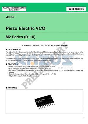 FAR-M2SC-17M734-D110 datasheet - Piezo Electric VCO