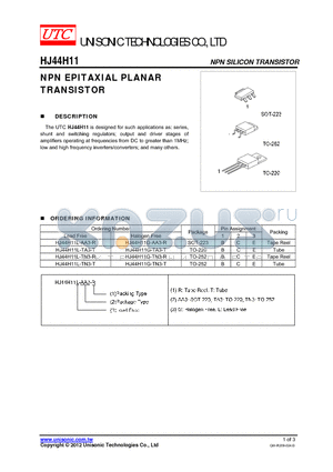 HJ44H11 datasheet - NPN EPITAXIAL PLANAR TRANSISTOR
