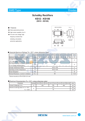 KS15 datasheet - Schottky Rectifiers