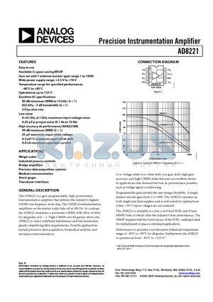 AD8221AR-REEL datasheet - Precision Instrumentation Amplifier