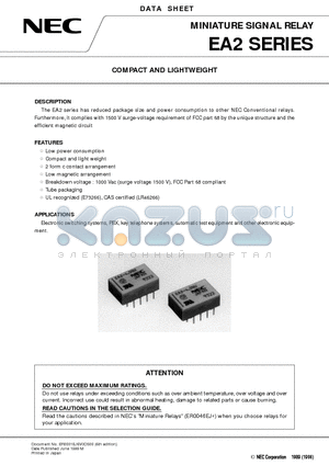 EA2-4.5SNJ datasheet - COMPACT AND LIGHTWEIGHT