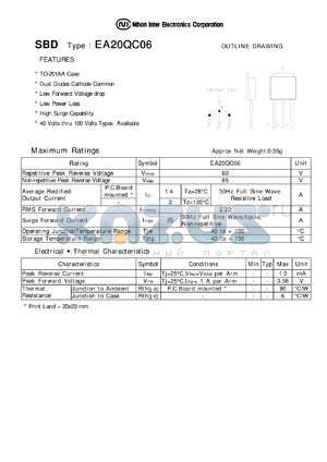 EA20QC06 datasheet - Schottky Barrier Diode