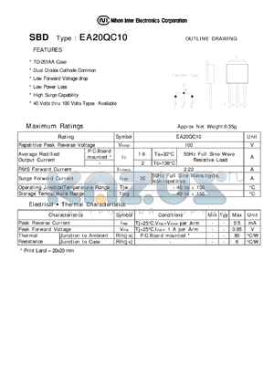 EA20QC10 datasheet - Schottky Barrier Diode