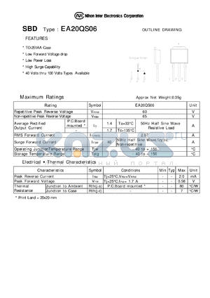 EA20QS06 datasheet - Schottky Barrier Diode