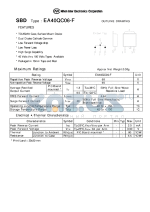 EA40QC06-F datasheet - Schottky Barrier Diode