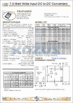 EA7.5-32 datasheet - 7.5 WATT WIDE INPUT DC TO DC CONVERTERS