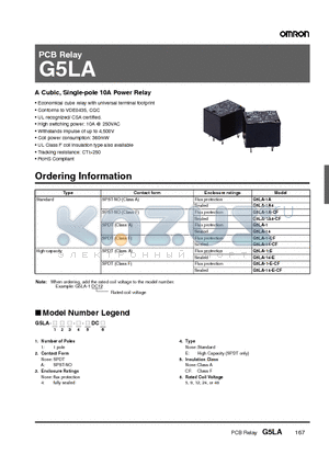 G5LA-1A4-CF datasheet - PCB Relay