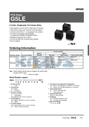 G5LE-14-CF datasheet - PCB Relay