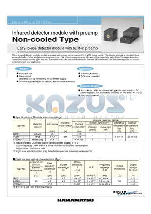 G6121_ETC_KIRD1035E06 datasheet - Infrared detector module with preamp