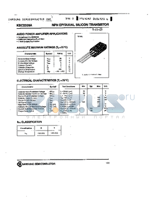 KSC2328A datasheet - NPN (AUDIO POWER AMPLIFIER APPLICATIONS)