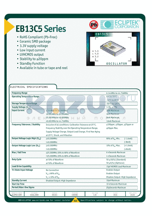 EB13C5D2H-40000MTR datasheet - OSCILLATOR