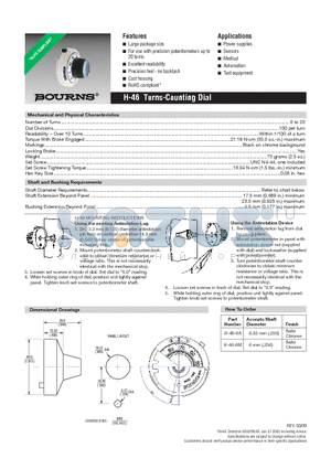 H-46-6M datasheet - Turns-Counting Dial