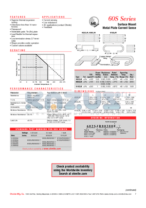 602SJR00200E-T datasheet - Surface Mount Metal Plate Current Sense