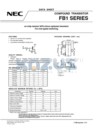 FB1J3P datasheet - COMPOUND TRANSISTOR