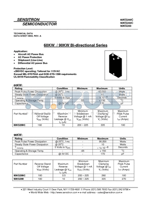 60KS200C datasheet - 60KW / 90KW Bi-directional Series