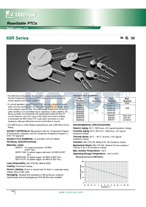 60R065 datasheet - Radial Leaded PTC