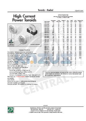 CT106F-201K-K datasheet - High Current Power Toroids