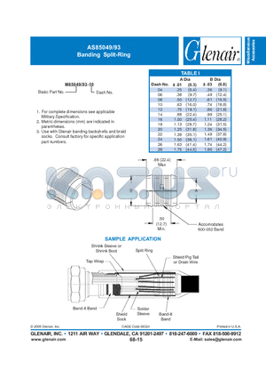 M85049-93-04 datasheet - Banding Split-Ring