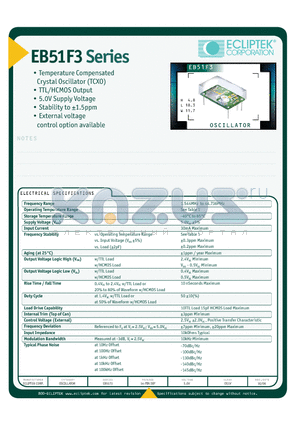 EB51F3B30N-12.800M datasheet - OSCILLATOR