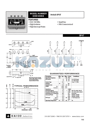 DSW49068 datasheet - Switch SP4T