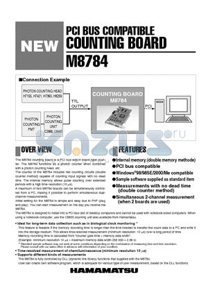 M8784 datasheet - PCI BUS COMPATIBLE COUNTING BOARD