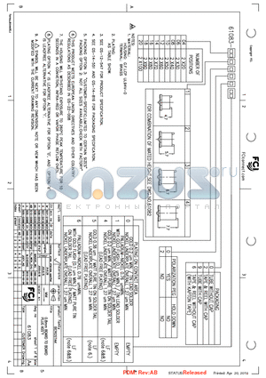 61083-063100 datasheet - 0.8mM BOARD TO BOARD PLUG ASSY