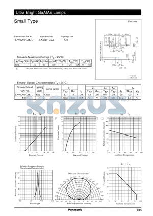 LN01201CAL datasheet - Ultra Bright GaAIAs Lamps