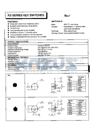 KSR2 datasheet - KS SERIES KEY SWITCHES