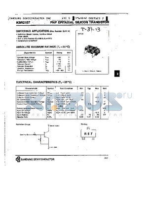 KSR2107 datasheet - PNP (SWITCHING APPLICATION)