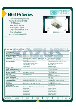 EB51F5G15BN-12.800M-CC datasheet - OSCILLATOR