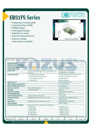 EB51F5G15BN-12800M-G datasheet - OSCILLATOR