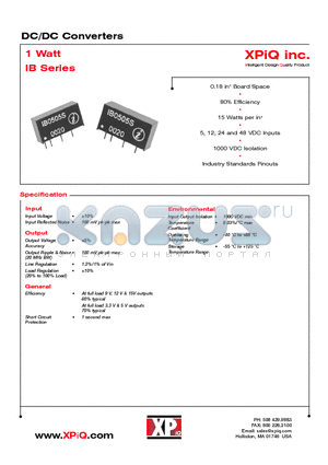 IB2405S datasheet - DC/DC Converters