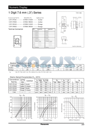 LN513YAS datasheet - Numeric Display