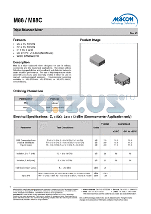 M88C datasheet - Triple-Balanced Mixer