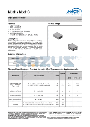 M88HC datasheet - Triple-Balanced Mixer