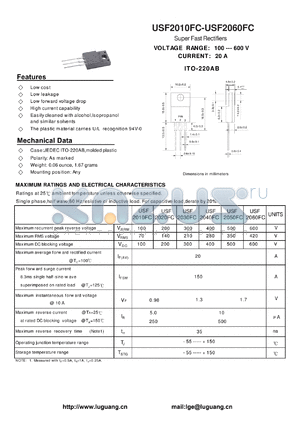 ITO-220AB datasheet - Super Fast Rectifiers