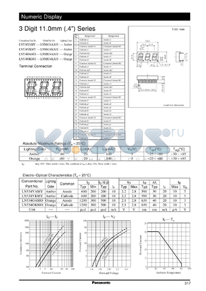 LN534OAMO datasheet - Numeric Display