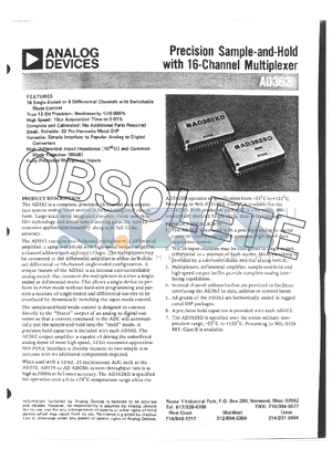 AD883B datasheet - PrecisionSample-and-Hold with 16-Channel Multiplexer