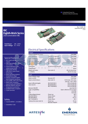 IBC17AET4812-ANY datasheet - 2nd Generation IBC