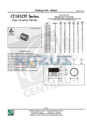 CT181LYF-363K datasheet - Peaking Coils - Radial