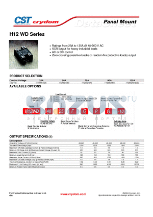 H12D4890G-10 datasheet - Panel Mount