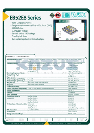 EB52E8C2N-13000MTR datasheet - OSCILLATOR