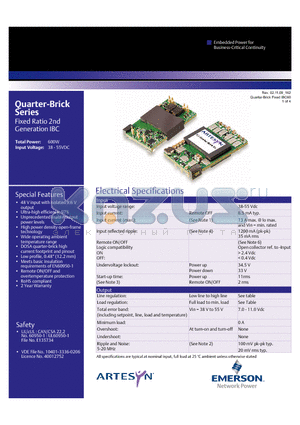 IBC60AQN4896EKJ datasheet - Fixed Ratio 2nd Generation IBC
