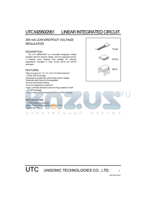 M2950-3.0 datasheet - 250 mA LOW-DROPOUT VOLTAGE REGULATOR