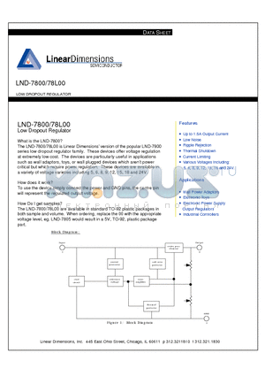 LND-78L00 datasheet - LOW DROPOUT REGULATOR