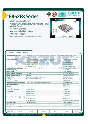 EB52E8E4N-13000MTR datasheet - OSCILLATOR