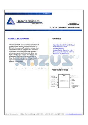 LND34063A datasheet - DC-to-DC Converter Control Circuits