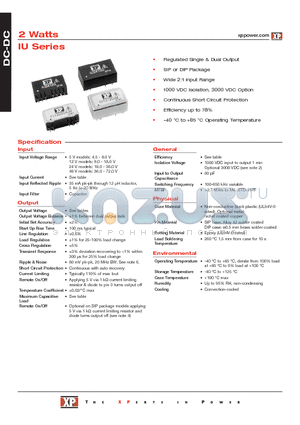 IU0503SA datasheet - DC-DC Power Supplies
